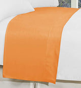 Elegant Comfort Premium Hotel Quality 1-Piece Flat Sheet, Luxury and Softest 1500 Premium Hotel Quality Microfiber Bedding Flat Sheet, Wrinkle-Free, Stain-Resistant, Queen, Orange Elegant Comfort