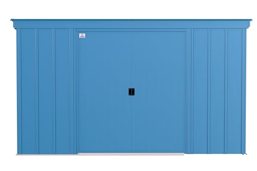 Arrow Classic Steel Storage Shed, 10x4, Blue Grey Arrow Shed