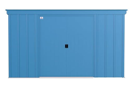 Arrow Classic Steel Storage Shed, 10x4, Blue Grey - WoodArtSupply