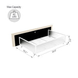Twin Size Upholstered Daybed with 2 Drawers, Futon Sofa Bed with Storage, Ribbed Tufted Backrest Lavish Modern Design, Couch Bed Frame for Bedroom Living Room Guest Room Apartment,Beige Velvet GDFStudio
