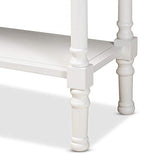 Baxton Studio Garvey French Provincial White Finished Wood 3-Drawer Entryway Console Table Baxton Studio