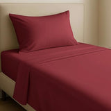 California Design Den Natural 100% Cotton Bed Sheets Twin Size Set - Soft Sateen Twin Sheets Set with 12" Pockets, Breathable and Durable Bedding for Dorm Rooms, College (Brick Red) California Design Den