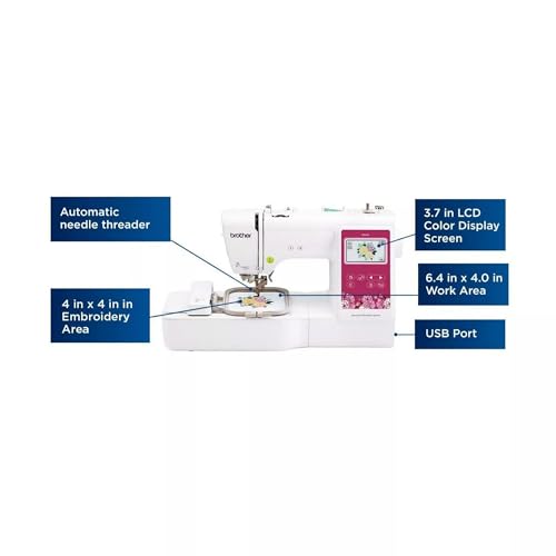Brother PE545 4" x 4" Embroidery Machine with 4 Embroidery Hoops, Thread & 230+ Accessories