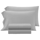 Heritage Kids 4-Piece Full Sheet Set,Grey,Includes Top Sheet, Fitted Sheet & 2 Pillowcases,Ultra-Soft Microfiber Kids Bed Sheet Set Heritage Kids