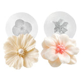 2PCS 3D Flower Silicone Candle Molds,Camellia Silicone Poppy Flower Mold for DIY Epoxy Crafts Handmade Soap Aromatherapy Gypsum Polymer Clay Crafts Fondant Mold
