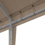 Birodeko Carport Replacement Canopy Cover 10'x20' for Tent Top Garage Shelter Cover with Ball Bungees, 800D Oxford Replacement Cover Waterproof & UV Protection, Not Included Frame (Light Brown) Birodeko