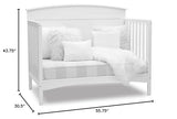 Delta Children Archer Solid Panel 4-in-1 Convertible Baby Crib - Greenguard Gold Certified, Bianca White Delta Children