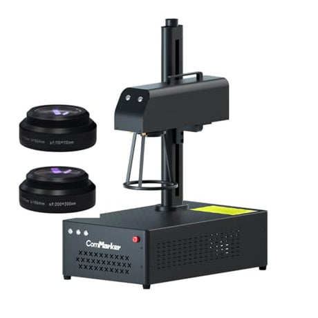 ComMarker B4 30W Fiber Laser Engraver,LightBurn Compatible Laser Engraving Machine with 2Lens,Fiber Laser Marking Machine for Jewelry,Sliver,Gold,Tumblers ComMarker