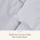Lavish Comforts® Gray King Comforter – Fluffy Down Alternative Duvet Insert, Light Gray Comforter, All-Season Bedding, Hypoallergenic, Machine Washable, King Duvet Insert w/Corner Loops Lavish Comforts