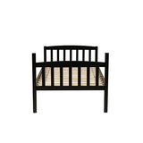 Linon Howell Black Solid Wooden Twin Over Twin Bunk Bed with Ladder Linon