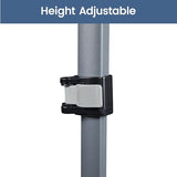 Yaheetech 10x10 1-Person Setup Pop Up Canopy Tent, Instant Portable Commercial Canopy Tent, Outdoor Gazebo with 1-Button Push, Wheeled Bag & 4 Sandbags for Home, Party & Outdoor, Silver-Coated White Yaheetech