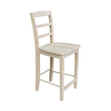 International Concepts 24-Inch Madrid Counter Stool, Unfinished IC International Concepts
