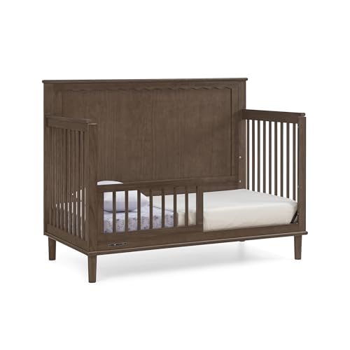 Delta Children Penelope 6-in-1 Convertible Crib - Greenguard Gold Certified, Teak Brown