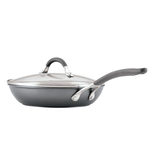 Circulon A1 Series with ScratchDefense Technology Nonstick Induction, Frying Pans/Skillets with Lids, Metal Utensil Safe, Skillet Set w/Lid (8.5", 10" & 12") - Graphite Circulon