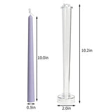 2Pack Candle Taper Mold 10.2 Inch Large Tapered Molds Candle Making Supplies Wedding Classic Dinner Candle Mold