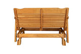 Kilmer Creek Rustic Finished 4' Cedar Porch Glider, Amish Crafted Kilmer Creek