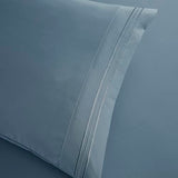 Clara Clark Bed Sheets, Premier 1800 Series Bed Sheet Set, Deep Pocket, Wrinkle, Fade, Stain Resistant, Luxury Soft Bedding Sheets & Pillowcases, Twin, Stone Blue Clara Clark