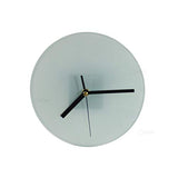 QOMOLANGMA 20pcs Sublimation Blanks with Clock 7.8 in Round Glass Photo Picture Frame Sublimation Blank Glass Photo Frame with Clock Glossy QOMOLANGMA