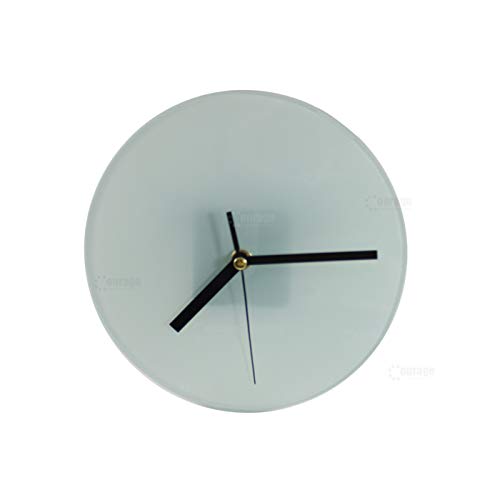POVOKICI US Stock, 20PCS Sublimation Blank Glass Photo Frame with Glossy Round Clock POVOKICI