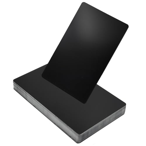 50 Pcs Metal Business Cards Blanks,Laser Engraving Blanks Aluminium,Can Engrave Any of Your Favorite Images and Text onto Metal Cards.86 x 54 mm(0.24mm Thickness) Knypeth