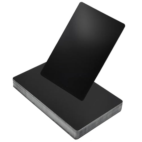 50 Pcs Metal Business Cards Blanks,Laser Engraving Blanks Aluminium,Can Engrave Any of Your Favorite Images and Text onto Metal Cards.86 x 54 mm(0.24mm Thickness) Knypeth