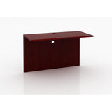 Boss Office Products Belarus Executive U-Shape Curved Bow Desk with Hutch and File Storage Pedestal, 71", Mahogany Boss Office Products