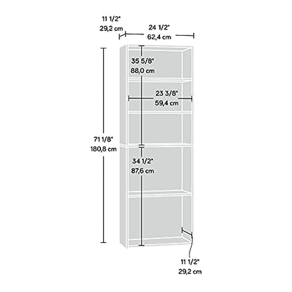 Sauder Beginnings 5-Shelf Bookcase in Brook Cherry Finish - WoodArtSupply