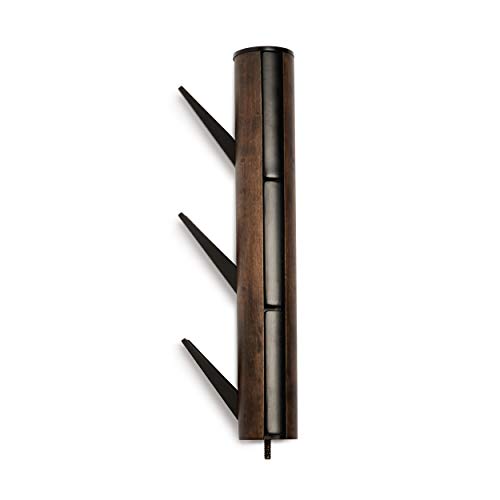 Umbra Flapper Coat Rack, Clothing Hanger, Umbrella Holder, and Hat Organizer, Great for Entryway, Black/Walnut (320361-048) Umbra