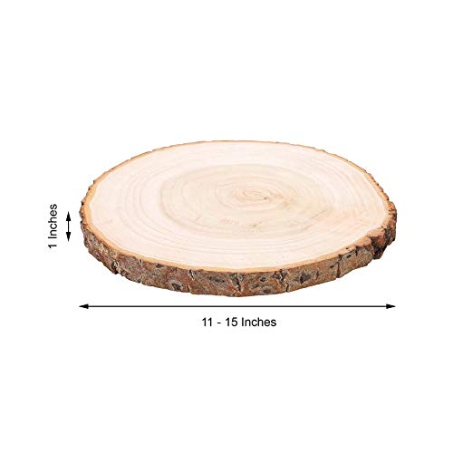 BalsaCircle 11-15-Inch Wide Natural Round Poplar Wooden Slices Party Tabletop Centerpieces - Wedding Party Crafts Home Decorations - WoodArtSupply