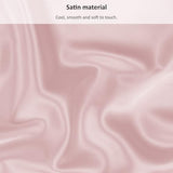Lirex Satin Fitted Sheet, Luxurious Silky Smooth Polyester Bedding Soft Deep Pocket Bed Sheets Mattress Cover, Full, Light Pink Lirex