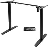 VIVO Electric Single Motor Standing Desk Frame for 41 to 74 in Table Tops, Memory Height Adjustment, Frame Only, Black, DESK-E151EB VIVO