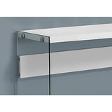 Monarch specialties , Console Sofa Table, Tempered Glass, Glossy White, 44"L Monarch Specialties