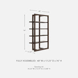Signature Design by Ashley Breckington Contemporary Wood Framed 76" Bookcase with 4 Shelves, Dark Brown Signature Design by Ashley