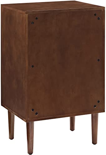 Crosley Furniture Everett Record Player Stand with Storage for Vinyl Records, Mahogany Crosley