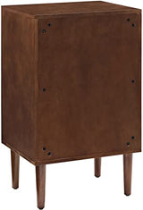 Crosley Furniture Everett Record Player Stand with Storage for Vinyl Records, Mahogany Crosley