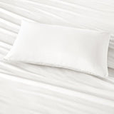 Comfort Spaces 100% Cotton Sheet Set Breathable, Lightweight, Soft with 12" Elastic Pocket Fits up to 14" Mattress, All Season Cozy Bedding, Matching Pillow Case, Twin White 3 Piece Comfort Spaces