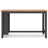 Signature Design by Ashley Gesthaven Contemporary Counter Height Dining Table with 3 Shelves and Trestle Base, Light Brown & Dark Brown Signature Design by Ashley