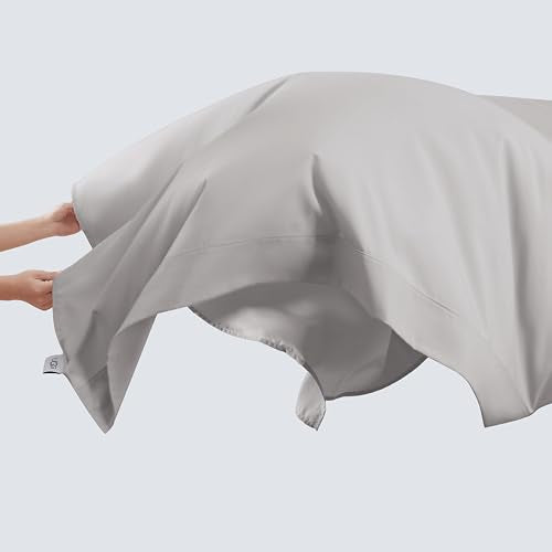UGG Hedi Full XL Sheet Set 4-Piece Luxury Cooling Sheets Deep Pockets Premium Bedding with 2 Pillow Shams Hypoallergenic Machine Washable Soft Lightweight Bed Set for Bedroom, Full XL, Stone Grey UGG