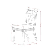 Luxe by East West Furniture NKMA9-AWA-36 9 Pieces Dining Room Set Includes a Rectangular Kitchen Table and 8 Light Beige Polyester Fabric Modern Dining Chairs, Antique Walnut Finish Luxe by East West Furniture