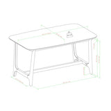 Walker Edison Mid-Century Modern Solid Wood Trestle Base Dining Table, 60 Inch, Walnut Walker Edison