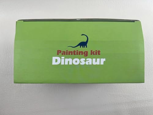 whatstem 3D Dinosaurs Painting Kit with 12 Dinos for Kids Age 3-15, Arts and Crafts Kits Drawing Toys with Dinosaurs Set Creativity Gifts for Boys and Girls whatstem