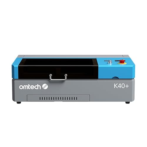 OMTech K40+ 45W CO2 Laser Engraver, 12"x8" Desktop Laser Cutter & Engraving Machine for Home Use, LaserGRBL LightBurn Compatible, Adjustable Laser Head Air Assist for Wood Glass More OMTech