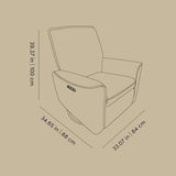 Storkcraft Santos Deluxe Power Recliner Swivel Glider, Premium Electronic Nursery Rocking Chair, Oeko-TEX 100 Certified, Includes Dual-USB Charging Port with USB-A & USB-C – (Ivory Boucle)