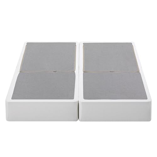ZINUS No Assembly Metal Box Spring, 9 Inch White Mattress Foundation, Sturdy Metal Structure, Full Zinus