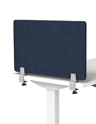 Desk Divider; Sound Absorbing Panel and Sound Proof Dividers - Privacy Shields for Student Desks and Desk Privacy Panels. Cubicle Wall, Desk Divider for Students and Office (Dark Blue, 29" W x 18”H) VaRoom