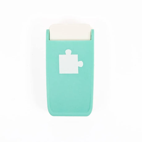 Craftelier - Multimaterial Puzzle Piece Shaped Punch for Decorating Scrapbooking and Craft Projects | Suitable for Many Materials | Piece Size 1“ x 1” (2.54 x 2.54 cm) | Turquoise Color Craftelier