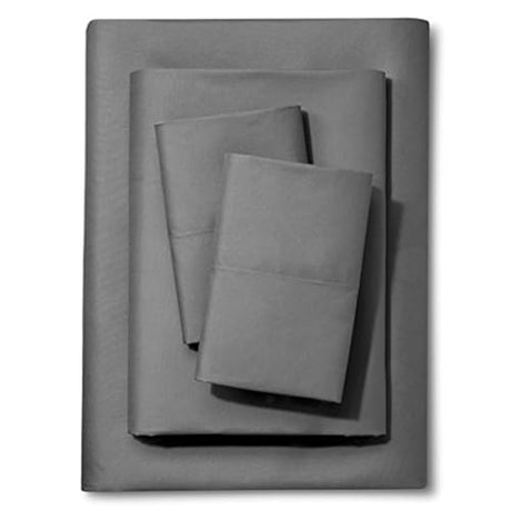 Full XL 100% Microfiber Double Brushed Sheet Set - Extra-Soft, Breathable & Wrinkle-Free - 15" Deep Pockets, 54" x 80" - Ideal for Extra Long Full Beds - 4PC Set (Full XL, Dark Grey) DESTINY CRESCENT BEDDING