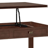 SIMPLIHOME Artisan SOLID WOOD 46 Inch Wide Rectangle Contemporary Lift Top Coffee Table in Russet Brown, For the Living Room and Family Room SIMPLIHOME