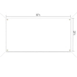 Blank Banners DIY Signs Blank Banner Polyester Oxford Cloth 300D Sublimation Banner with Hanging Rope for Business Office Advertising graffiti Indoor Wall Outdoor White banner (2x4FT 1pack) Jegatoo
