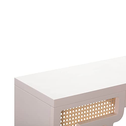 Tov Furniture Suzie Cream & Rattan Console Table Tov Furniture